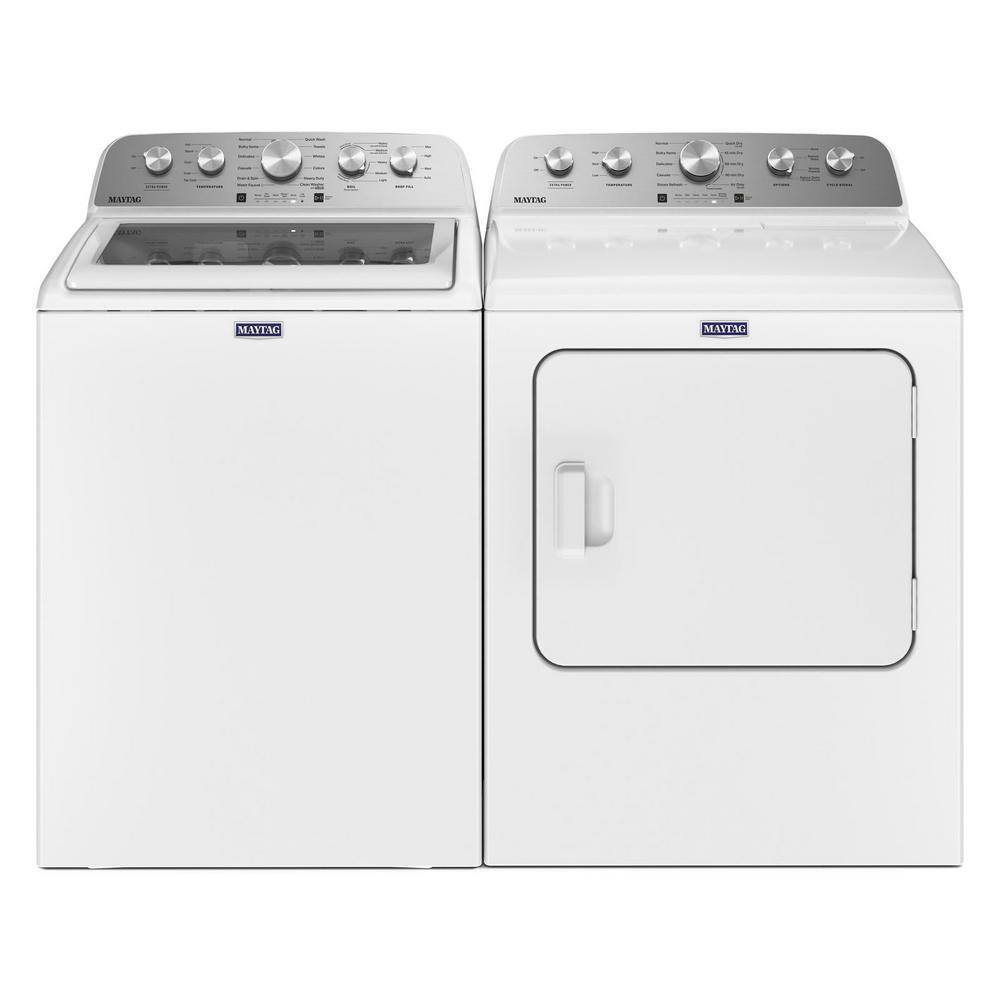 Laveuse à chargement par le haut Maytag 4,8 pi³ incluant fonction Boost de puissance supplémentaire, blanche – MVW5430MW