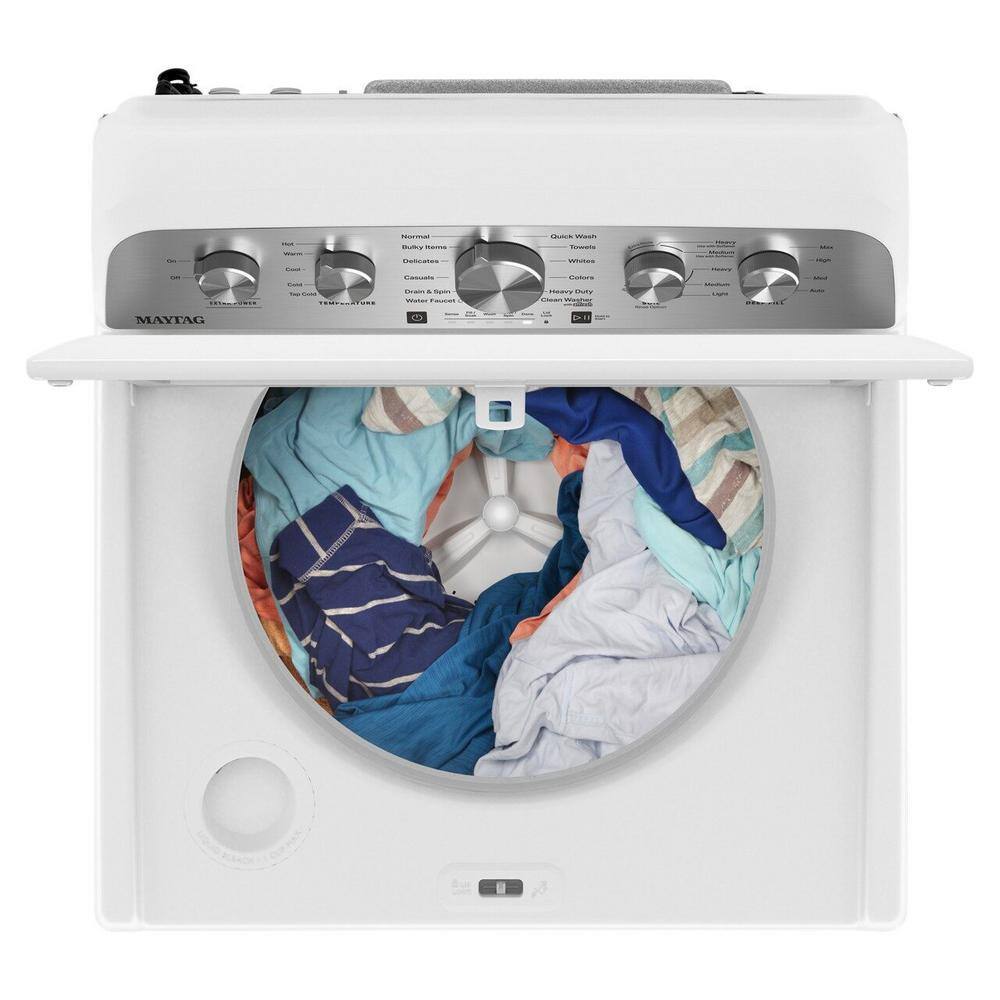 Laveuse à chargement par le haut Maytag 4,8 pi³ incluant fonction Boost de puissance supplémentaire, blanche – MVW5430MW