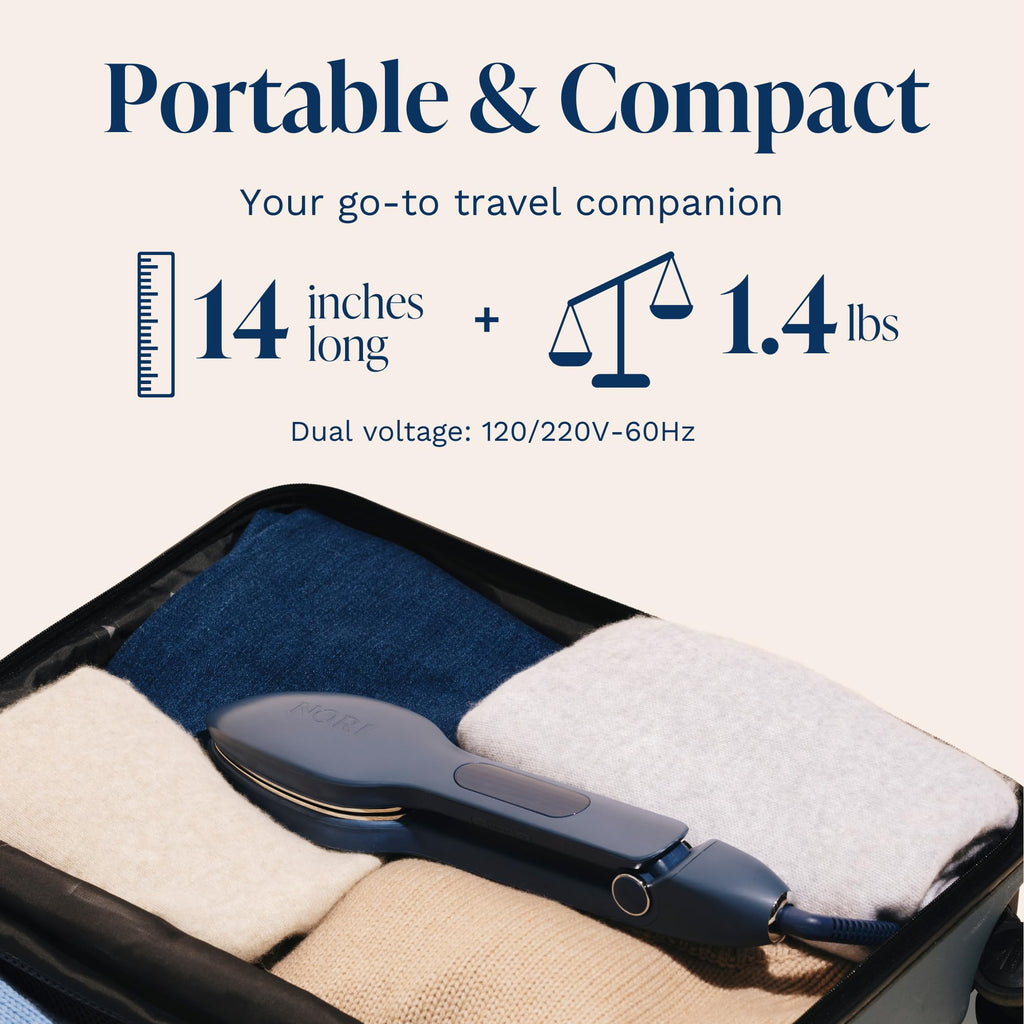 Fer à vapeur de voyage NORI Press - Défroisseur vapeur portable incluant 6 réglages